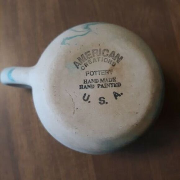 American Creations Pottery Color Swirl Cup Mug - Picture 4 of 8